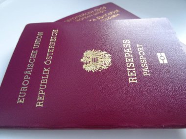 Avusturya pasaportu görünümü