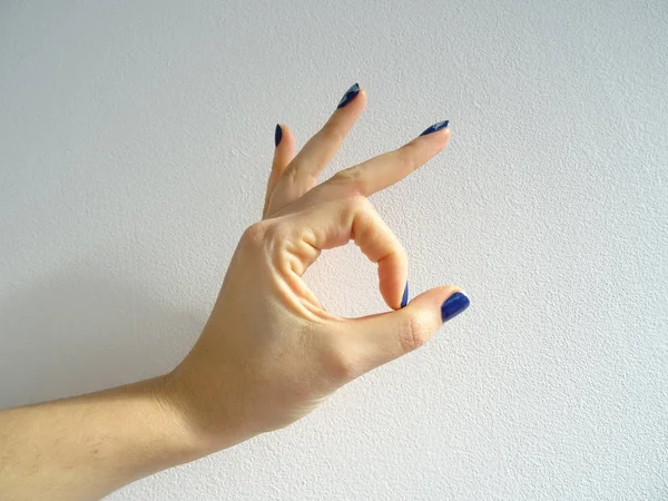 Ansicht Des Okay Hand Symbols — Stockfoto