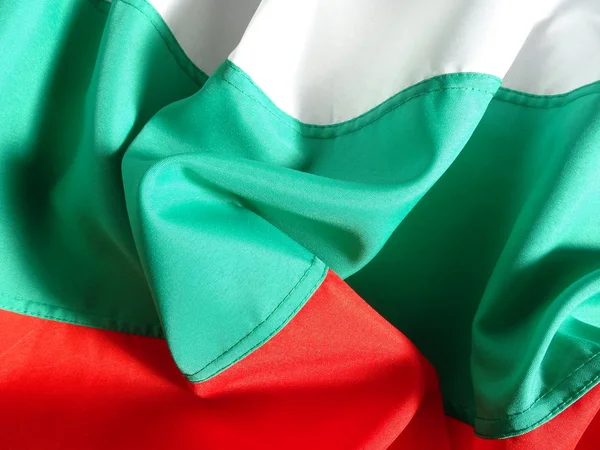 Gerimpelde Nationale Bulgaarse Vlag — Stockfoto
