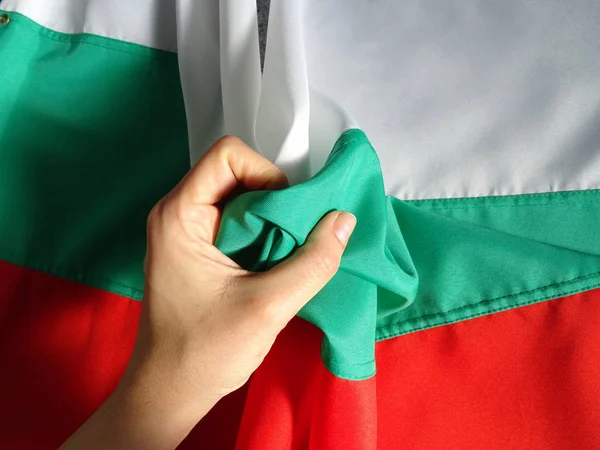 Bulgar Ulusal Bayrağı Kavzaklar — Stok fotoğraf