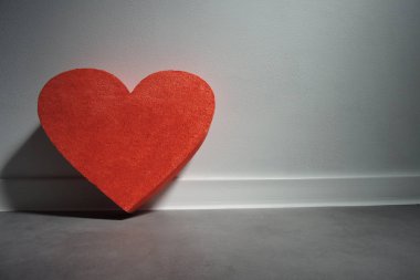 Detay kırmızı 3d kalp