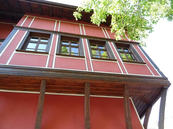 Rode Authentiek Bulgaarse Huis — Stockfoto