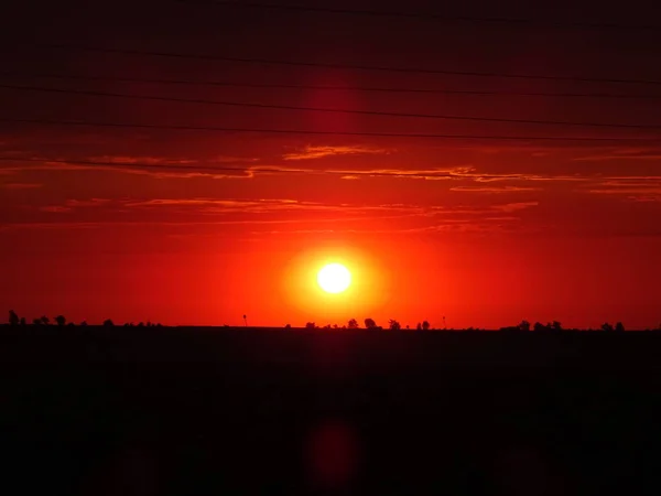 Κόκκινος Ουρανός ηλιοβασίλεμα — Φωτογραφία Αρχείου