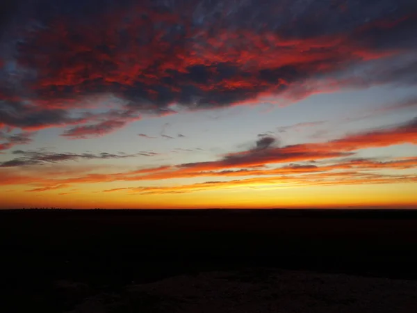 Céu brilhante do pôr-do-sol — Fotografia de Stock