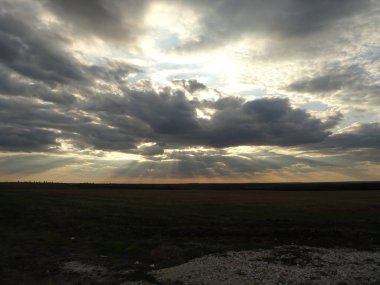 Dramatik bulutlu gökyüzü