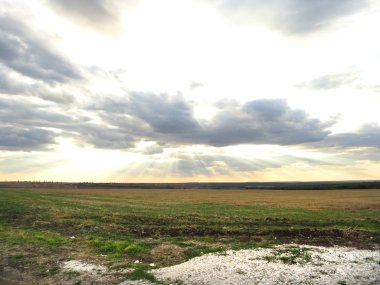 Dramatik bulutlu gökyüzü