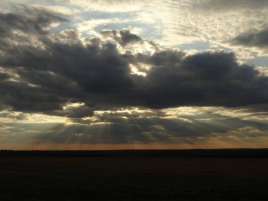 Dramatik bulutlu gökyüzü