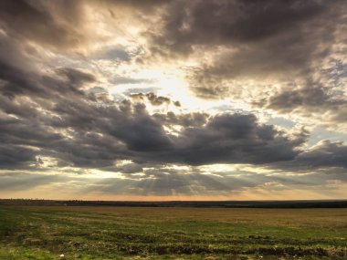 Dramatik bulutlu gökyüzü