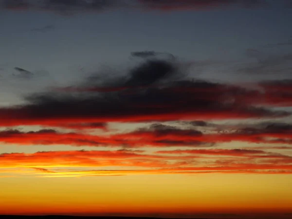 Céu brilhante do pôr-do-sol — Fotografia de Stock