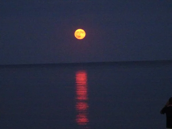 Moonrise over the Sea — Stock Photo, Image