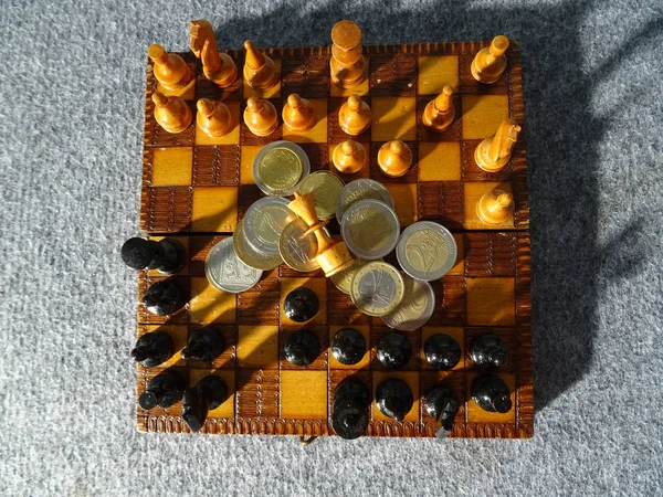 经典木制棋盘 — 图库照片