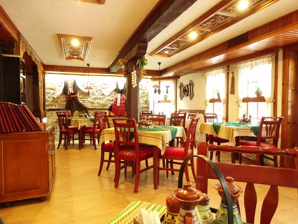 Traditional Bulgarian Restaurant Interior — Stock Photo, Image