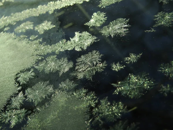 Frost på en bilfönster — Stockfoto