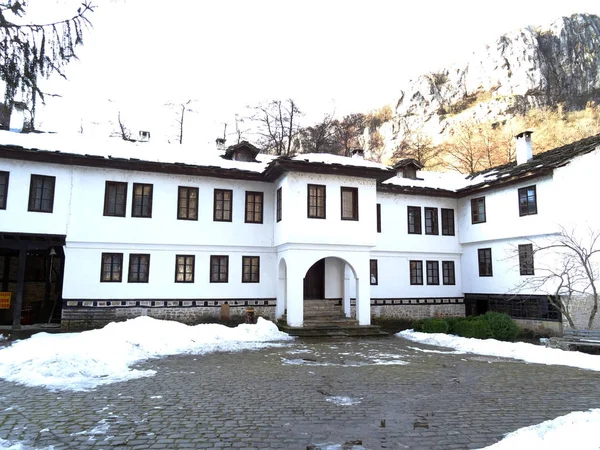 Kloster Trojanowo Bulgarien Winter — Stockfoto