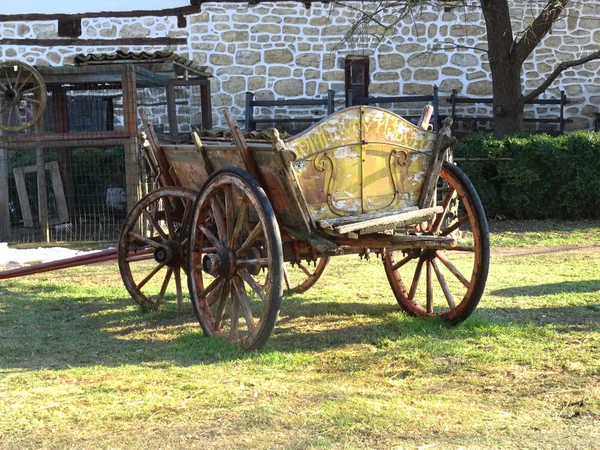 Wooden Cart in a Garden Royalty Free Stock Photos