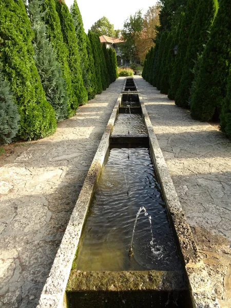 Water Path Botanical Garden Balchik Palace Bulgaria — Stock Photo, Image