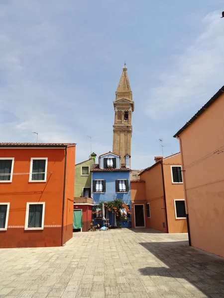 Kleurrijk Huis Faades Burano Italië — Stockfoto