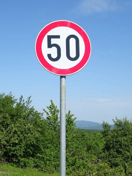 Street Sign Speed Limit — Stock Photo, Image
