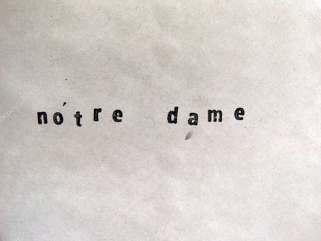Notre Dame Stamped on an old Paper