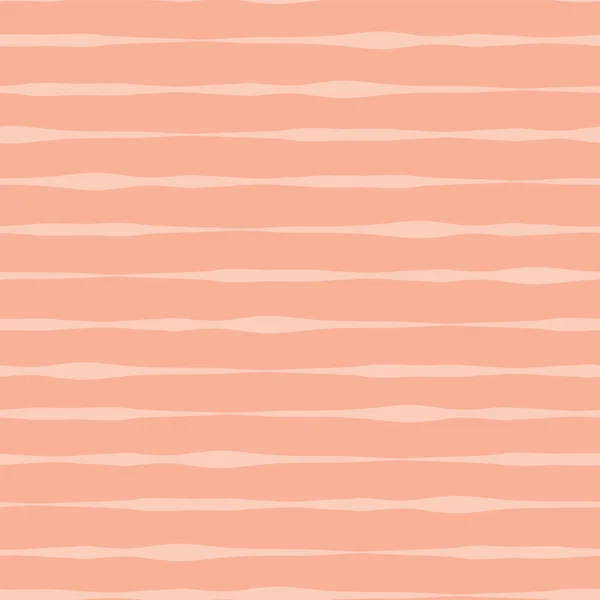 抽象无缝向量背景粉红色珊瑚橙色。橙色和粉红色的色调手绘线成一排在桃子的背景。桃色背景。手绘波浪涂鸦笔划。纹理回溯. — 图库矢量图片