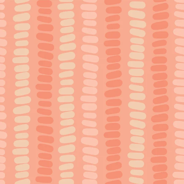 Astratto senza soluzione di continuità vettore sfondo rosa corallo arancione. Tonalità arancio e rosa blocchi orizzontali disegnati a mano in file verticali su sfondo pesca. Sfondo tonalità pesca. Tracce di scarabocchi disegnati a mano — Vettoriale Stock
