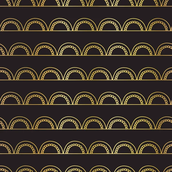 Vector abstrato sem costura dourado doodle fundo — Vetor de Stock