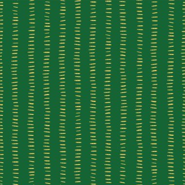 Yeşil Dikişsiz Noel vektör desen üzerinde altın folyo şeritler. Basit Noel arka plan. Dikey çizgiler yatay Altın vuruş. Dijital kağıt için web afiş, yeni yıl, davet, kutlama