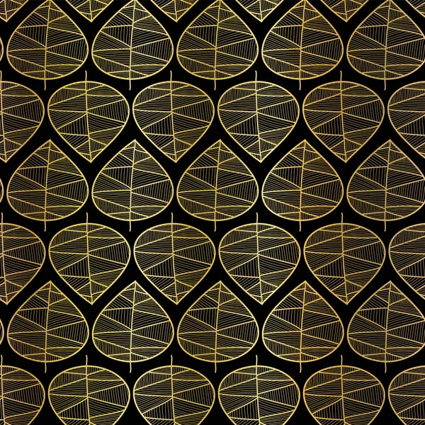 Altın folyo vektör arka plan siyah yaprak