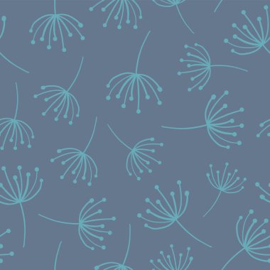 Soyut çiçek sorunsuz vektör arka plan. Kır çiçekleri. İskandinav tarzı. Soyut karahindiba çiçek deseni. Basit arka plan Web siteleri, afiş, ya da kumaş, kağıt, duvar kağıdı, kartları olarak büyük