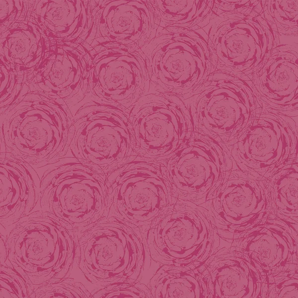 Abstrakta Rosor Sömlös Vector Bakgrund Rosa Lila Blommor Moderna Blommönster — Stock vektor