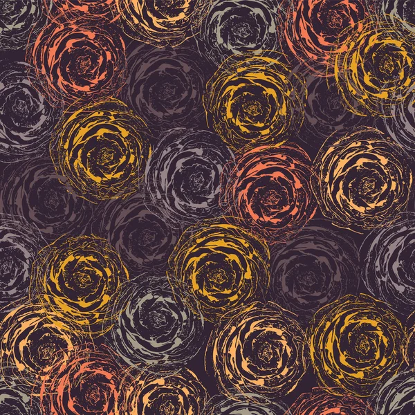 Αφηρημένη Τριαντάφυλλα Απρόσκοπτη Διάνυσμα Φόντο Μοβ Orane Ροζ Λουλούδια Μοντέρνα — Διανυσματικό Αρχείο