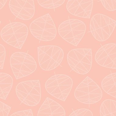 Sorunsuz yaprakları arka plan vektör. İnce soyut sonbahar desen. Vektör yinelenen doku sonbahar yaprak pembe stilize. Mevsimsel tasarım dijital kağıt için düşmek, rezervasyon, kumaş, kart, sayfa dolgu hurda
