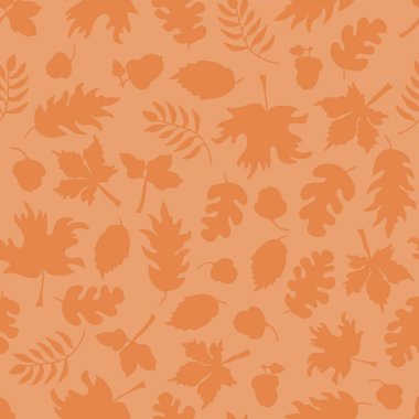 Sonbahar sorunsuz vektör desen ince turuncu bırakır.