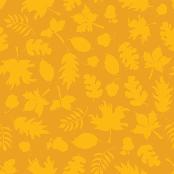 微妙的金色秋天背景秋天叶子无缝 — 图库矢量图片