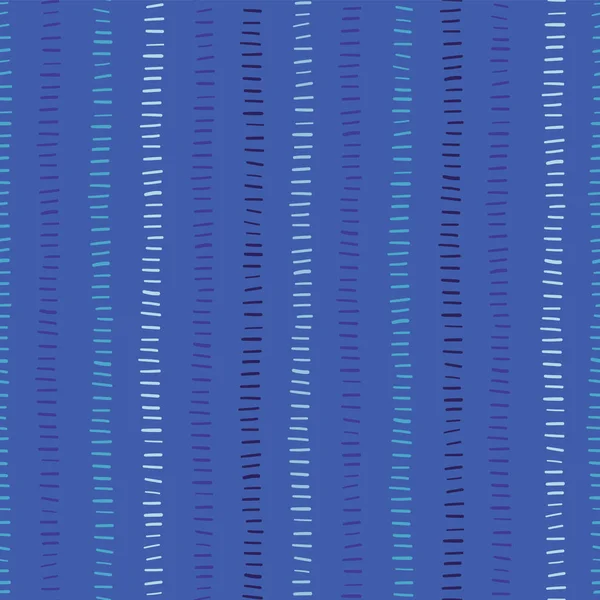 Tangan biru ditarik vertikal garis seamless vektor latar belakang. Tangan digambar goresan. Warna biru bertekstur backgound. Latar belakang garis geometris abstrak. Latar belakang Doodle. Latar belakang web, wallpaper, kain - Stok Vektor