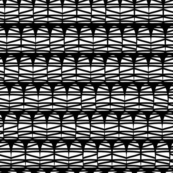 Meia cúpula branca doodle formas em um fundo preto. Padrão vetorial sem emenda abstrato geométrico. Padrão monocromático. Ótimo para fundos, sites, cartões, papel de parede, tecido, embalagem. Design moderno — Vetor de Stock