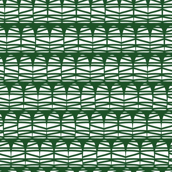 Moderna abstrakta sömlösa vektor mönsterdesign. Vita halv kupol doodle former på en grön bakgrund. Geometrisk abstrakta sömlösa vektor mönster. Bra för webbplatser, kort, bakgrunder, wallpaper — Stock vektor
