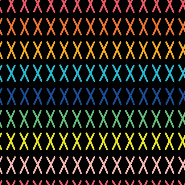 Patrón Cruzado Patrón Vector Sin Fisuras Coloridos Colores Del Arco — Archivo Imágenes Vectoriales