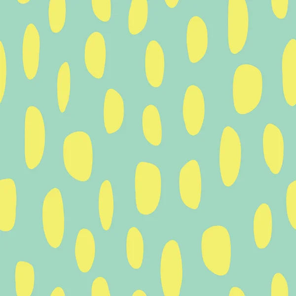 Abstrato Spot Formas Padrão Vetor Sem Costura Marcas Limão Amarelas — Vetor de Stock