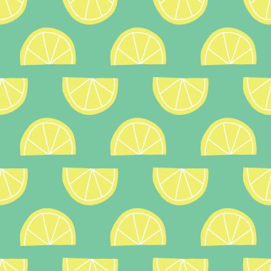 Stilize limon dilimleri sorunsuz vektör desen.