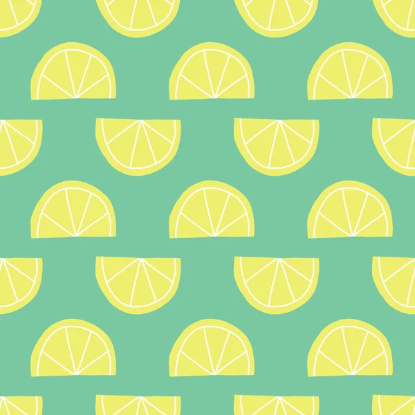 Stilize limon dilimleri sorunsuz vektör desen.