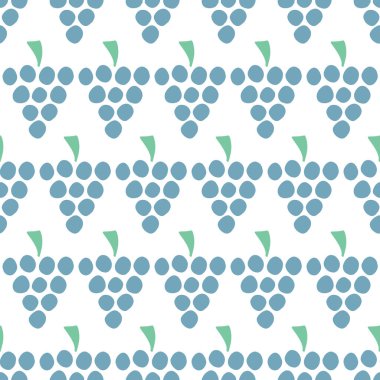 Üzüm vektör seamless modeli izole. Mavi suyu çilek beyaz. Gıda arka plan. Meyve illüstrasyon. Kullanım kartı, menü kapak, web sayfaları, sayfa dolgu, ambalaj, çiftçilere piyasa, kumaş için