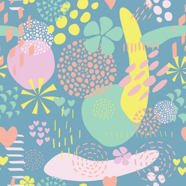 Sorunsuz soyut şekiller arka plan kolaj vektör