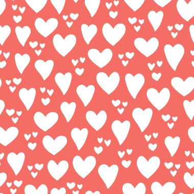 Kalpler sorunsuz vektör desen arka plan.