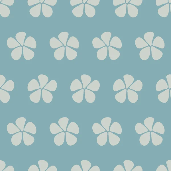 Fleurs stylisées vecteur motif sans couture bleu — Image vectorielle