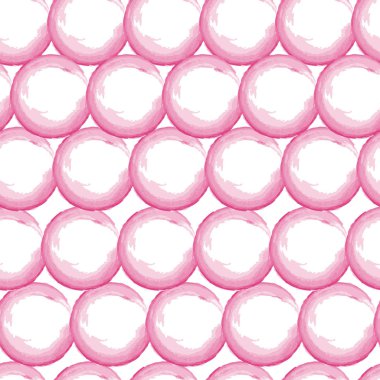 Vektör suluboya pembe kırmızı Dikişsiz desen döşemesi daireler. Çizilmiş lekeli arka plan el.