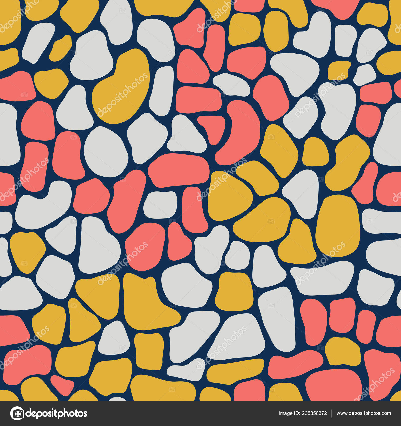 Motif De Fond Vectorielle Continue Mosaïque Fleurs Image