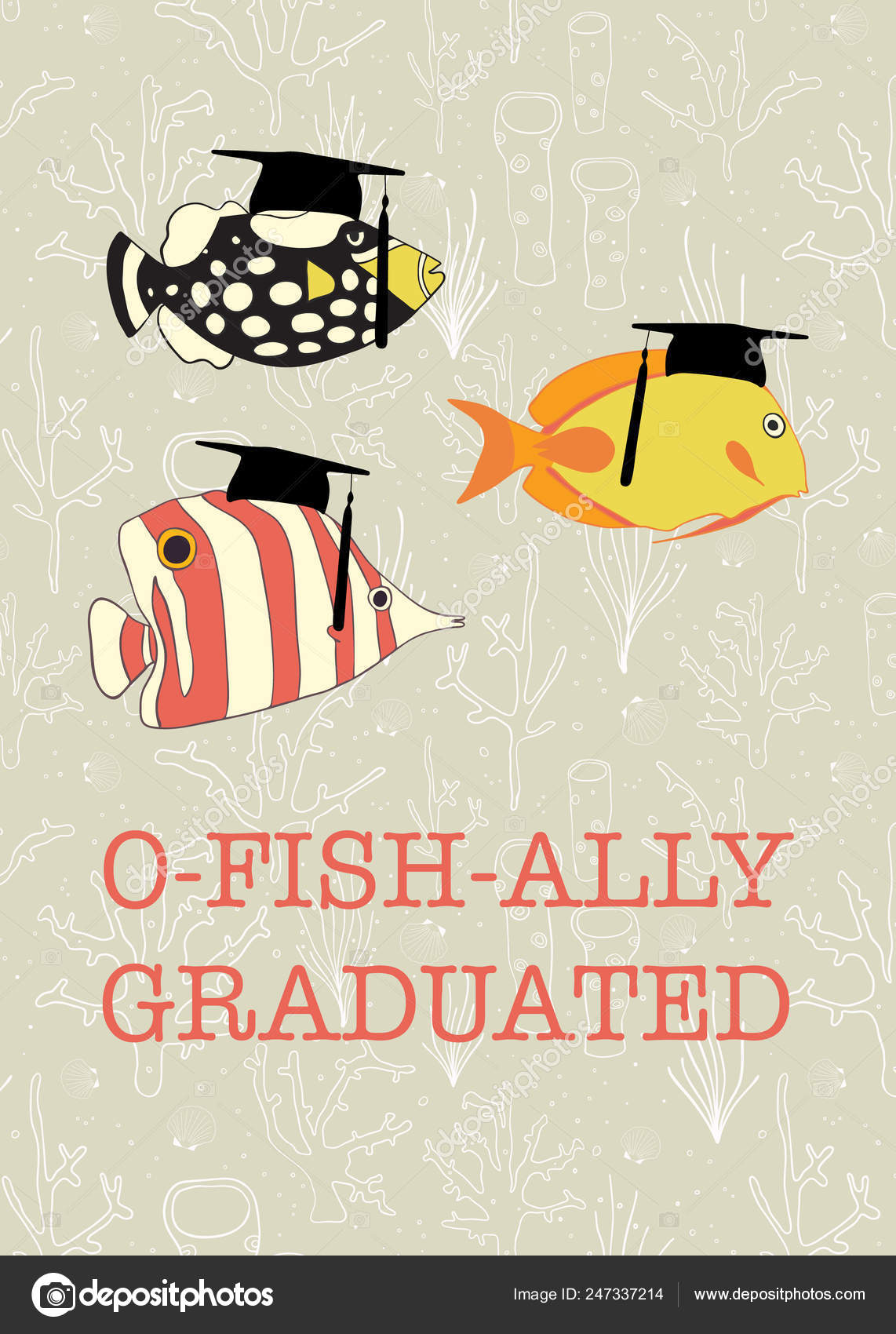 fun graduation vector design officially graduated postcard party