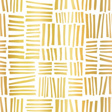 Çizgili altın metalik bloklar soyut dikişsiz vektör arka plan doku