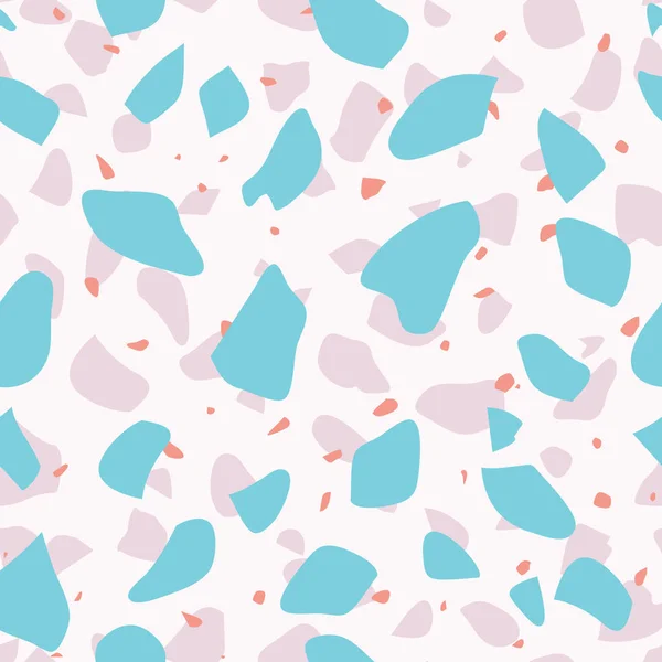 Pastel renklerde çok güzel modern terrazzo sorunsuz vektör desen. Klasik İtalyan tür kat kumaş, duvar kağıdı, scrapbooking veya arka plan için Venedik tarzında bir doku.